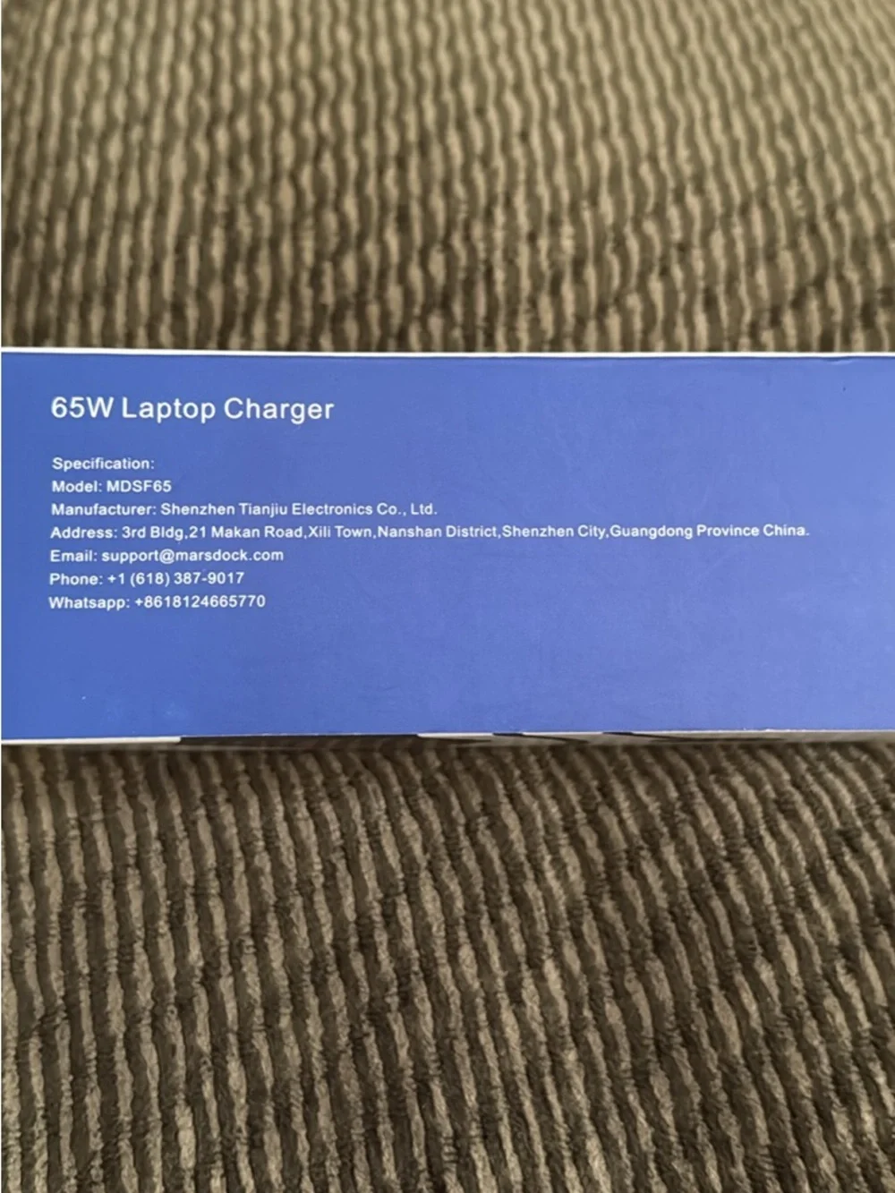 NEW Original Quality 65W Laptop Charger, Pro/Laptop/Book/Go, never opened